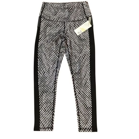NWT Z By Zella Pants Women's Small Geometric Active Leggings High Waist - Picture 2 of 11